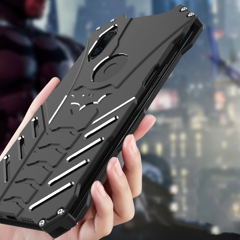 Чехол для Xiaomi Mi Mix 3 искусственный Бэтмен Роскошный Алюминиевый металлический