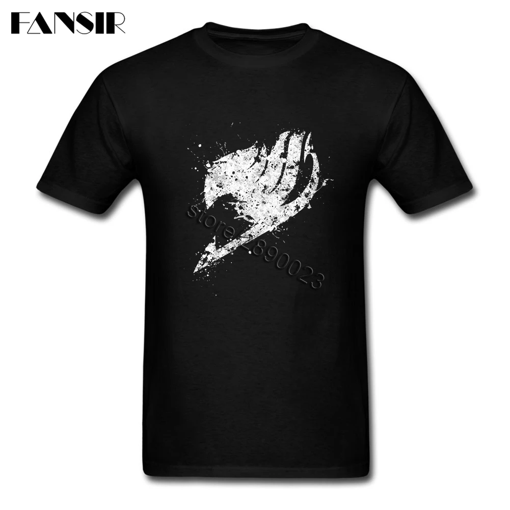 Fairy Tail футболки простые Для мужчин с рисунками из мультфильмов короткими