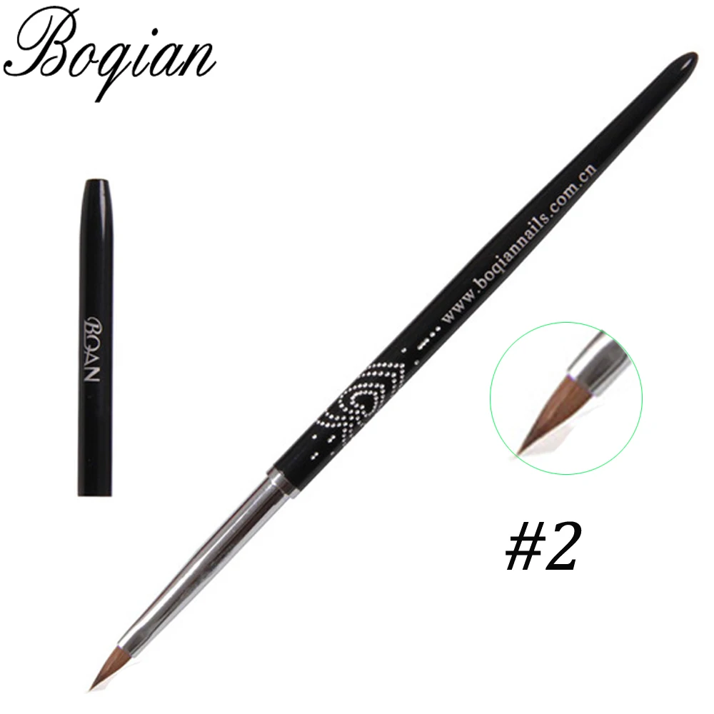 

BQAN Professional #2 1pcs Nail Brush Art Acrylic Kolinsky Sable Brush 3D Painting Pen Drawing Brush