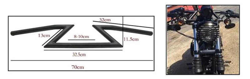 Ручка для мотоцикла 7/8 &quot 22 мм Тяговая Z Bar на заказ|motorcycle handle bar|drag motorcyclesfor harley |