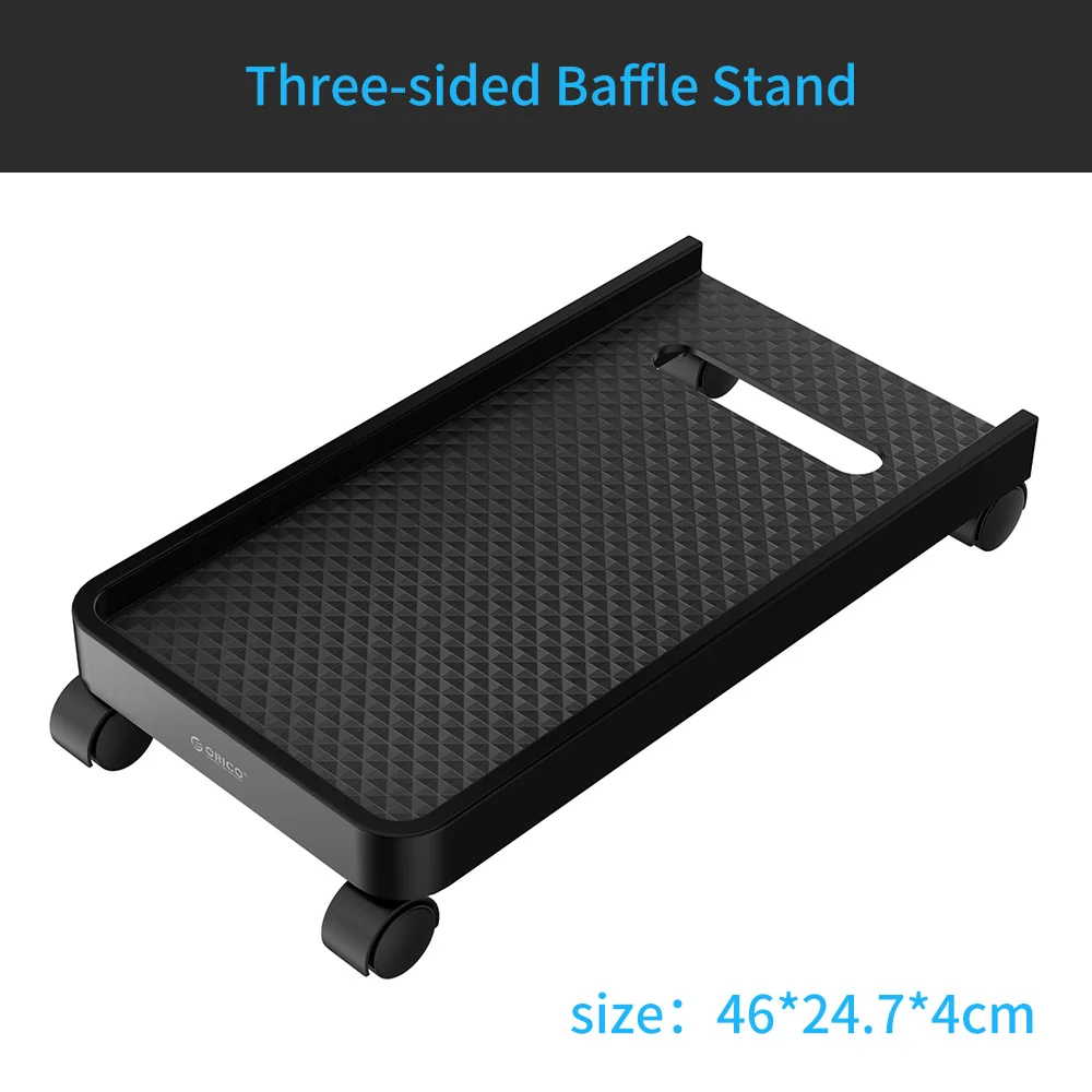 ORICO ABS компьютерная подставка для процессора с колесами для компьютерных корпусов PC башни водонепроницаемый держатель для процессора черный