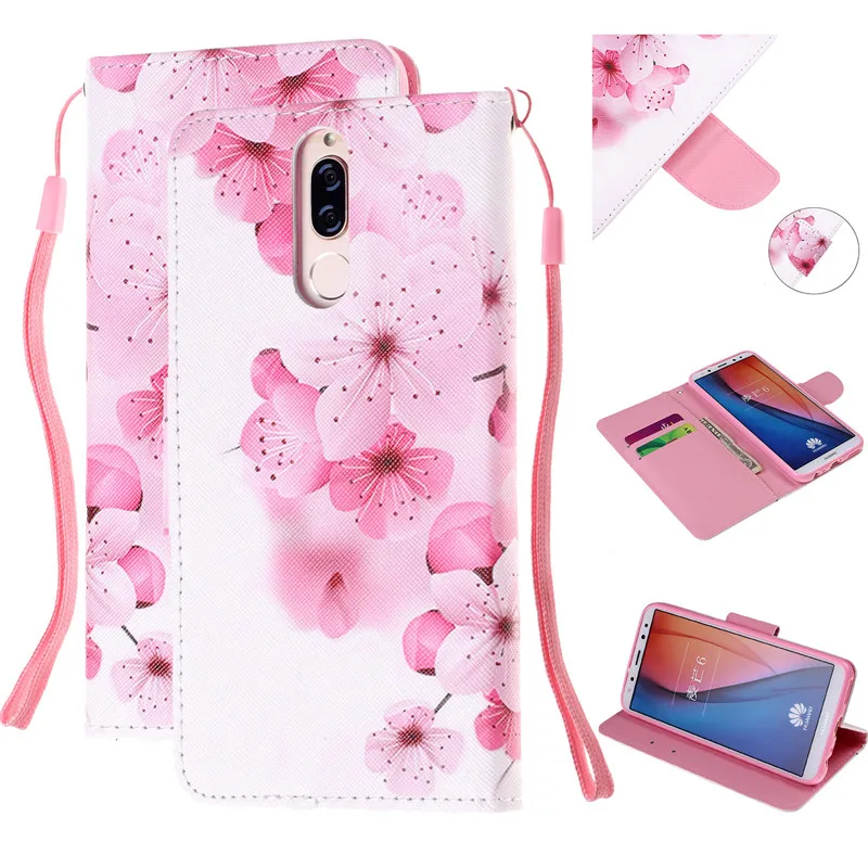 

Cartoon Dog Case For Coque Huawei Mate 10 Lite Case Flip Leather Back Cover For Huawei Maimang 6 Case Cover Phone Case Fundas