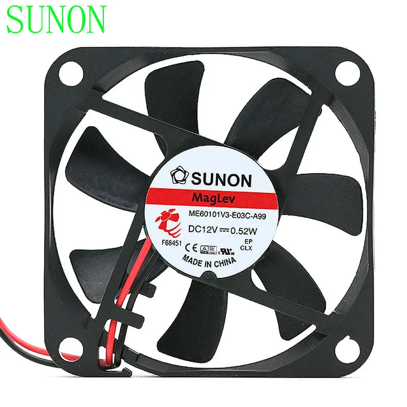 Вентилятор для охлаждения Sunon 6010 60 мм тонкий тихий 0 52 Вт чехол с 2 проводами|case cooling