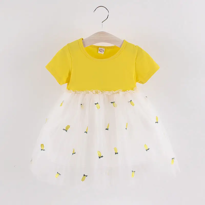 Disney/летнее платье-пачка для девочек Платья детей с фруктами Vestidos Платье