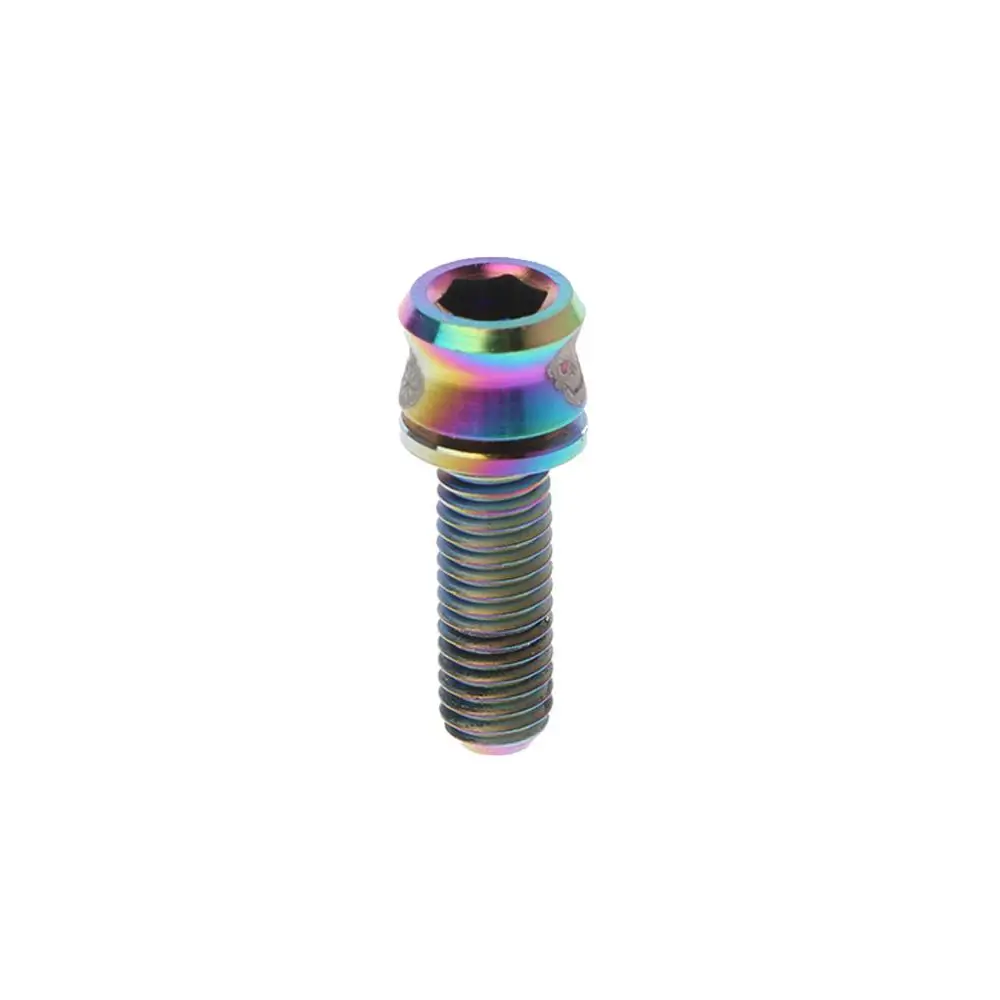 M5x15mm стволовых перекладина руля Запчасти Титан сплав с Замена прокладки аксессуары MTB дорожный велосипед с фиксированной передачей болт - Цвет: COLORFUL
