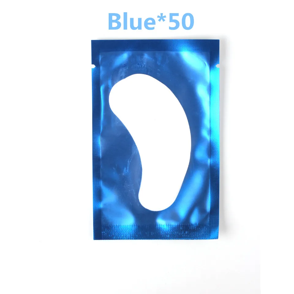 50 Pairs Blue NEWCOME 50/100 пар накладки для наращивания ресниц под глазами без ворса Бумажная Маска патч наклейки на кончики ногтей подушечки для ресниц Макияж - Цвет: 50 Pairs Blue