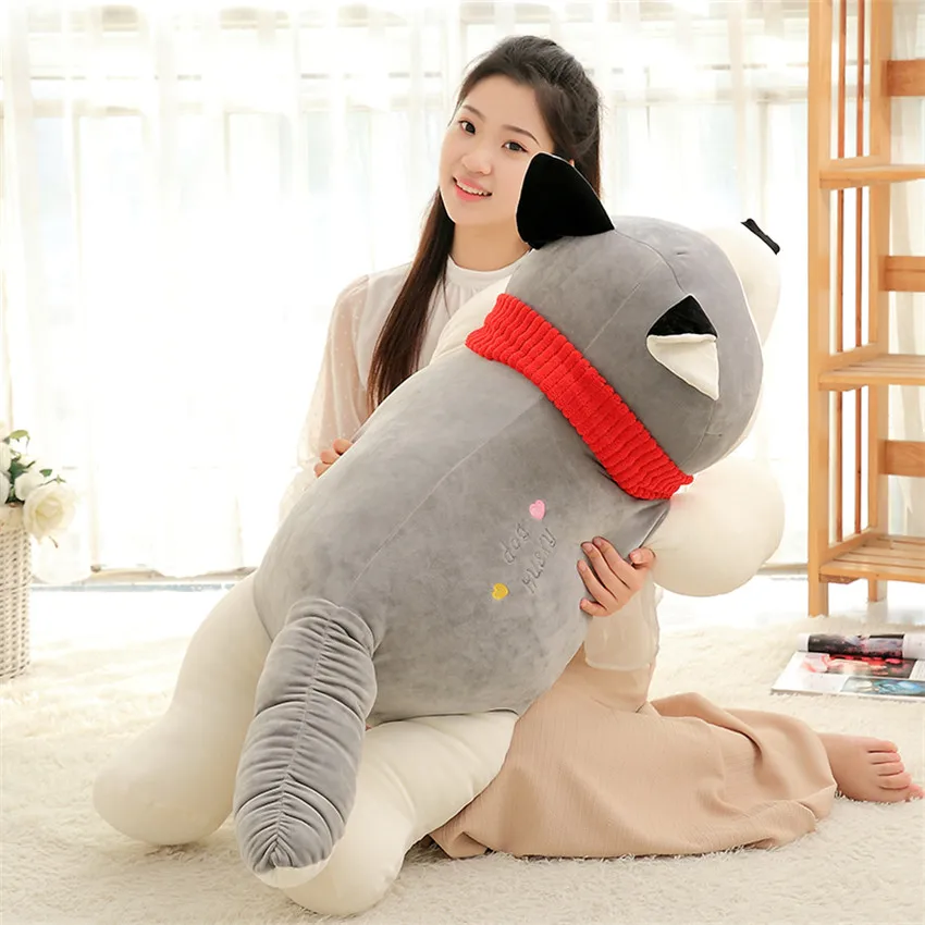 50/80 см Kawaii Husky Мягкие плюшевые куклы собаки мягкие животные Детская игрушка