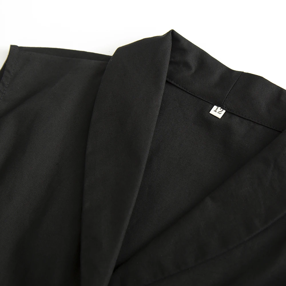 Женская рубашка без рукавов с отложным воротником большого размера|black blouse|shirt