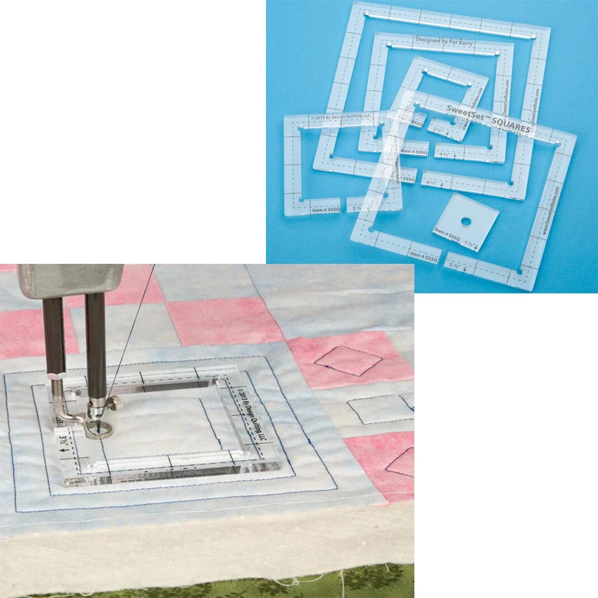 Шаблон для лоскутного шитья из акрила линейка квадратный длинный рукав прямой