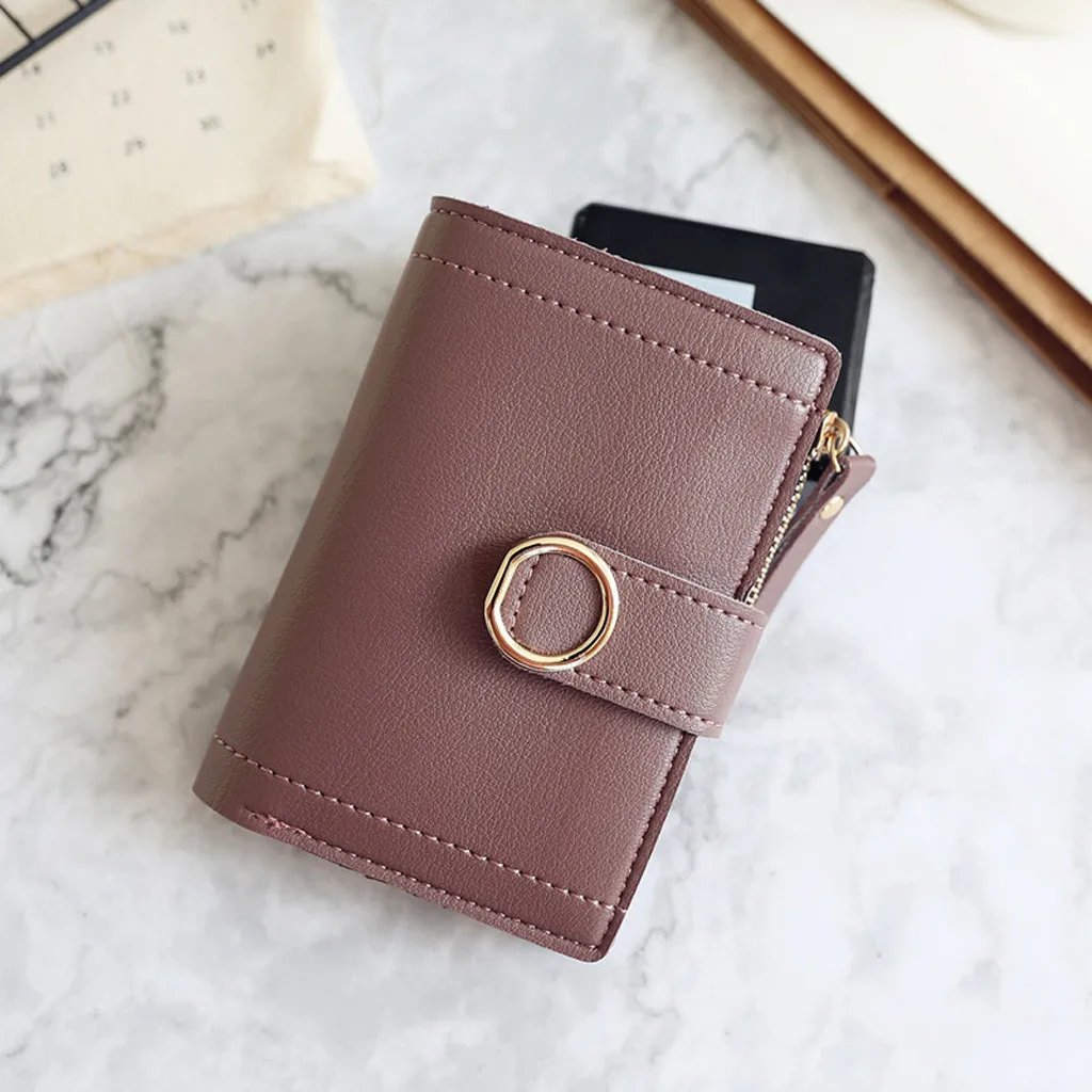 Womens Wallets and Purses Fashion Short Style Pure Color Lovely Coin Card Holder portfel damski billetera mujer ladies wallet | Багаж и