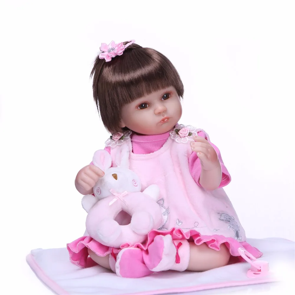 42 см реборн силиконовая Baby Doll Дети Playmate подарок для девочек 16 дюймов