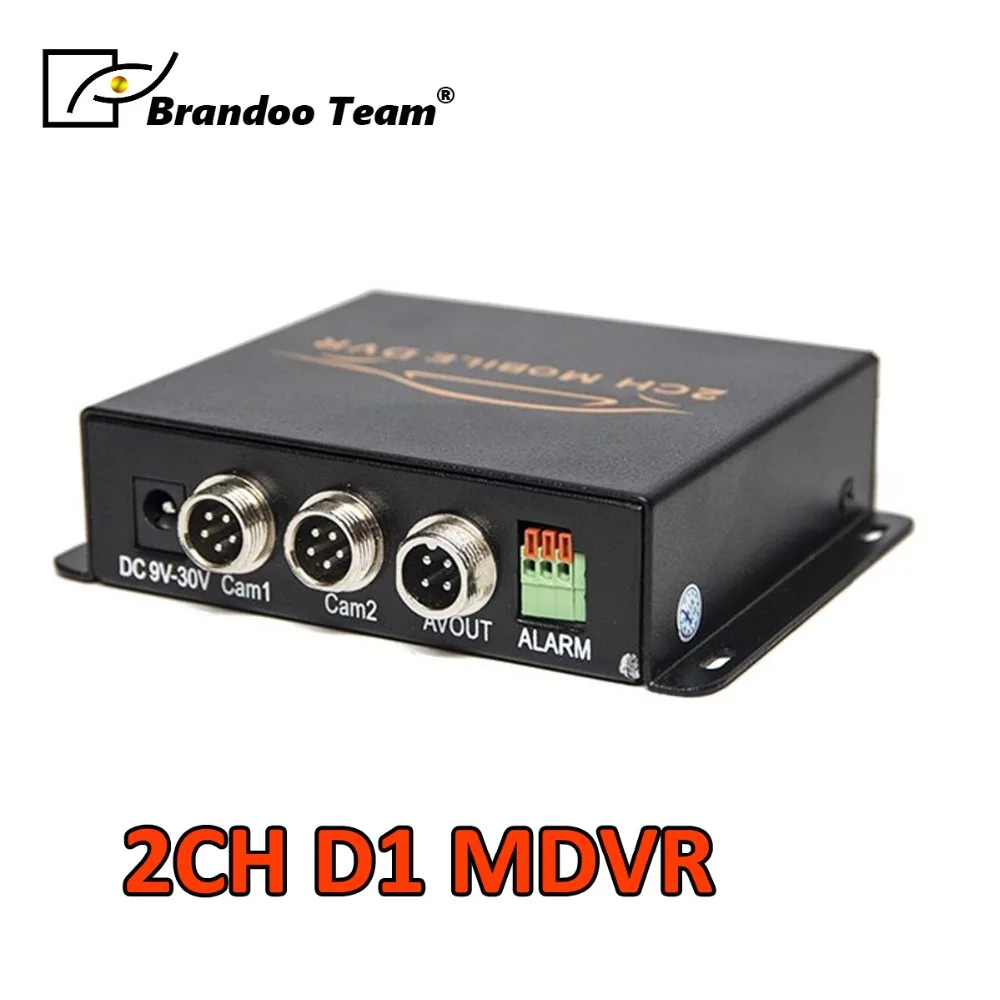 Мини безопасности CCTV 2CH DVR в реальном времени SD Запись мобильный автобус