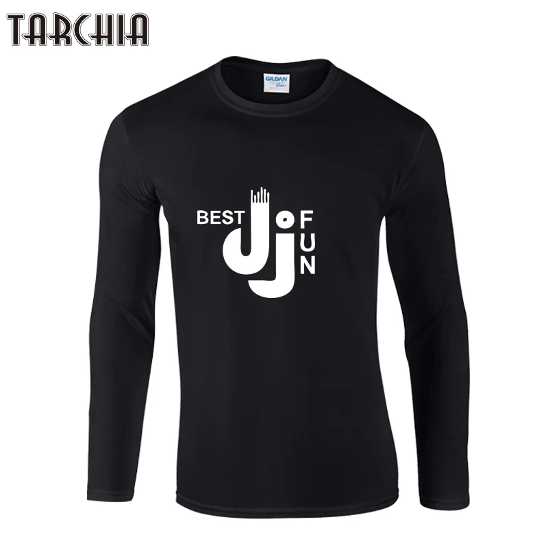 TARCHIA Mens Designer Shirts Fashion 2021 Spring Letter Print Long Sleeve Dress Men Casual Male T Shirt Brand Clothing | Мужская одежда