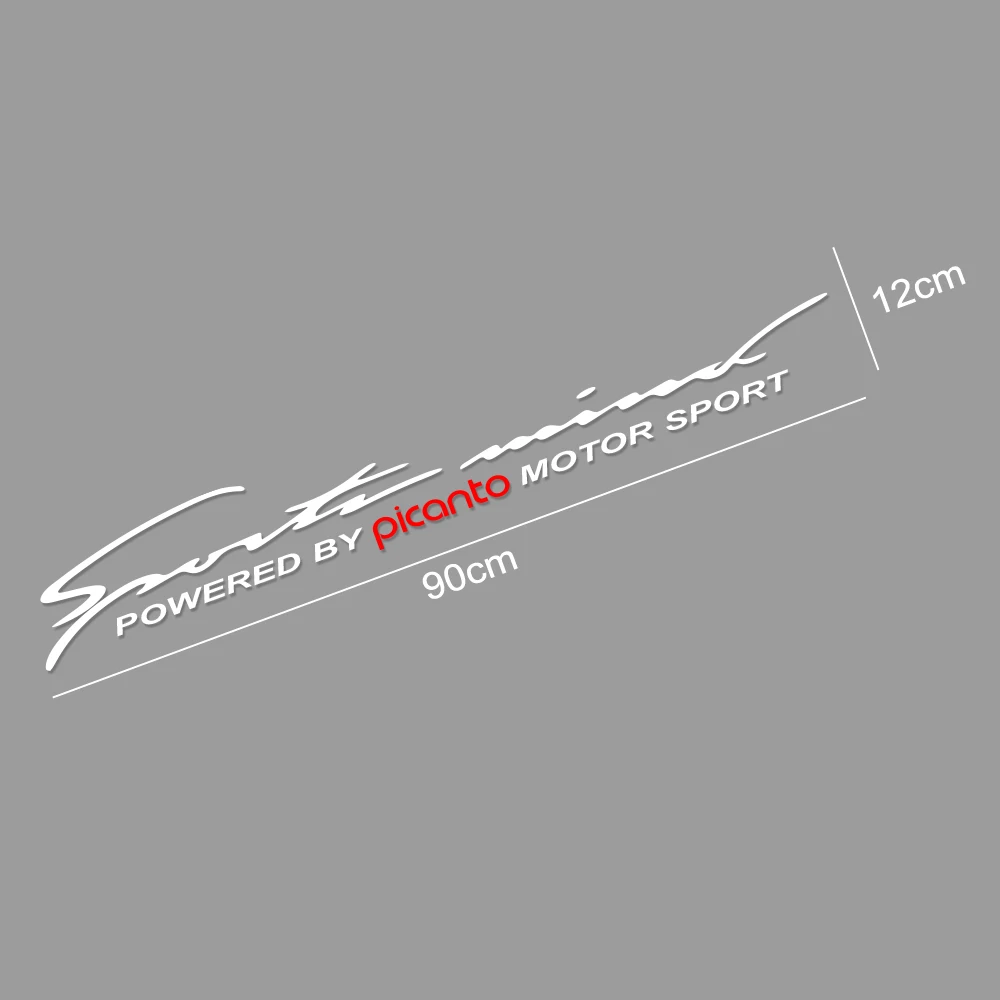 Виниловые наклейки для переднего и заднего лобового стекла мотоспортивного автомобиля размером 90*12 см для Kia Picanto, персонализированные аксессуары в стиле декора.