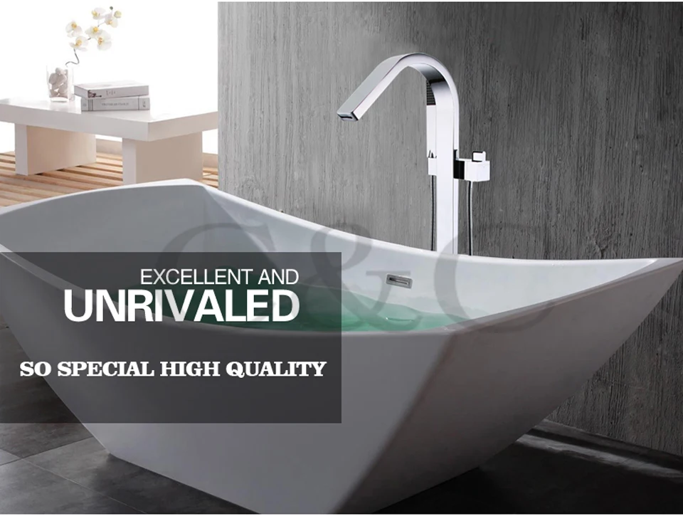 Большой поток воды Легкая установка со встроенной коробкой для ванной водопад