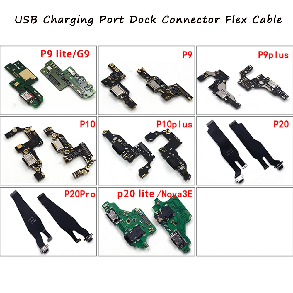 Зарядное устройство PCB Flex для Huawei Ascend P9 P9plus P10plus P20 pro G9 lite USB порт коннектор