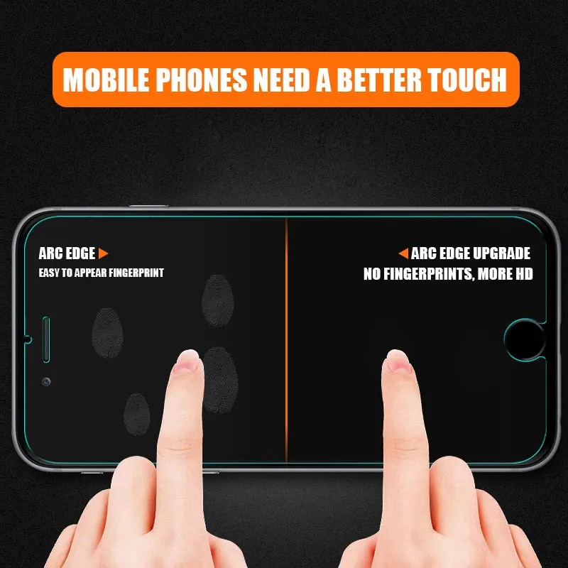 2.5D Protective glass on for iPhone 8 7 6 6s Plus Screen Protector for iPhone X XR XS MAXS Tempered glass on iPhone XR 7 Plus