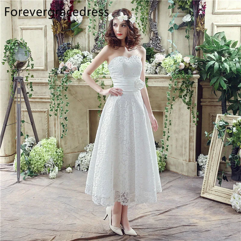 Forevergracedress Элегантный Дешевые Свадебное платье Кружева с ручной работы Цветочный