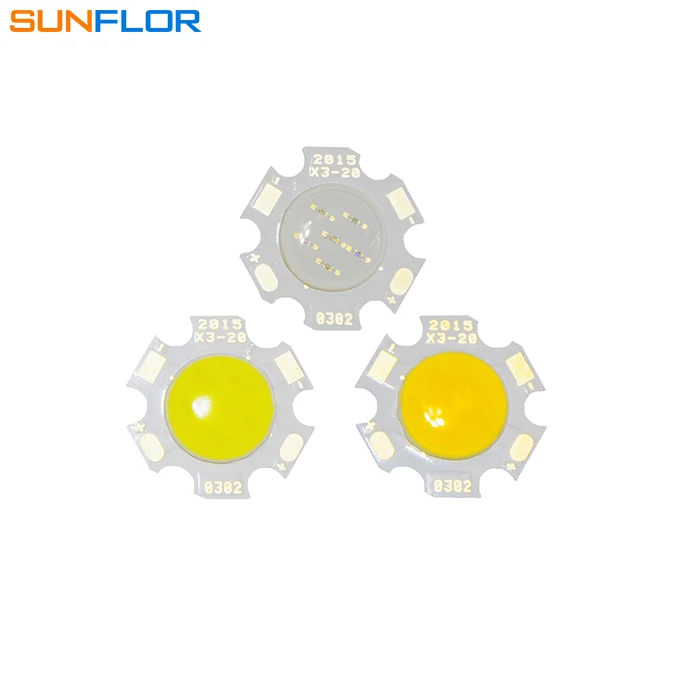 4 шт./лот 3 Вт высокая мощность круглый COB LED SMD чип прожектор лампа теплый/холодный