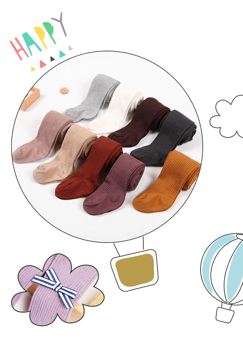 Baby Girls Kids Children Pantyhose autumn New style 0-6 Years Old Cotton girls Tights Stockings