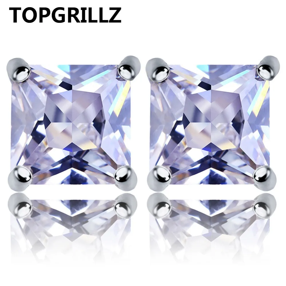 TOPGRILLZ позолоченные/серебряные покрытые сверкающими микрозакрепками 6 мм CZ