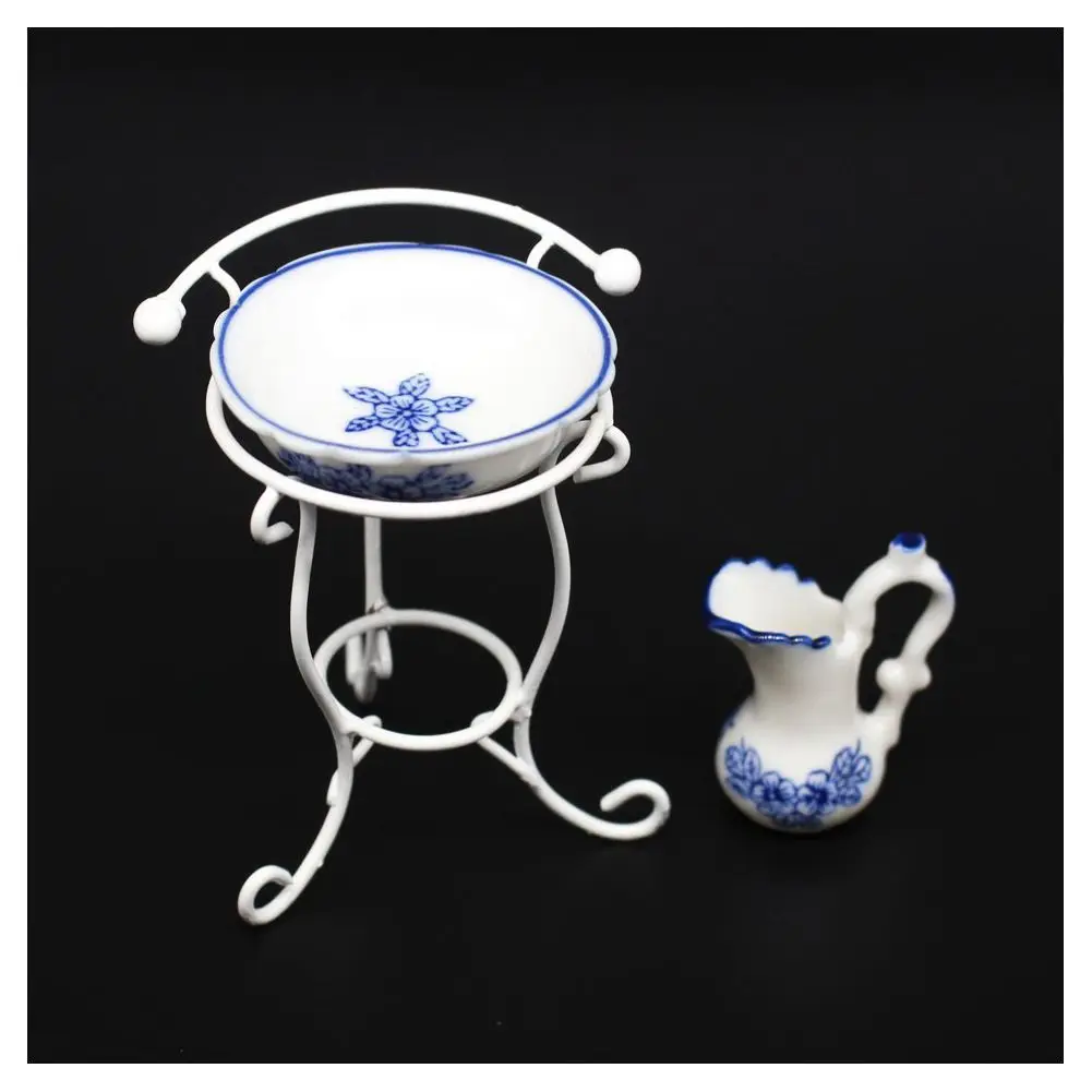 

ABWE Best Sale 1:12 Scale Water Pitcher Washbasin Rack 3 Pieces Set Furniture for Dollhouse