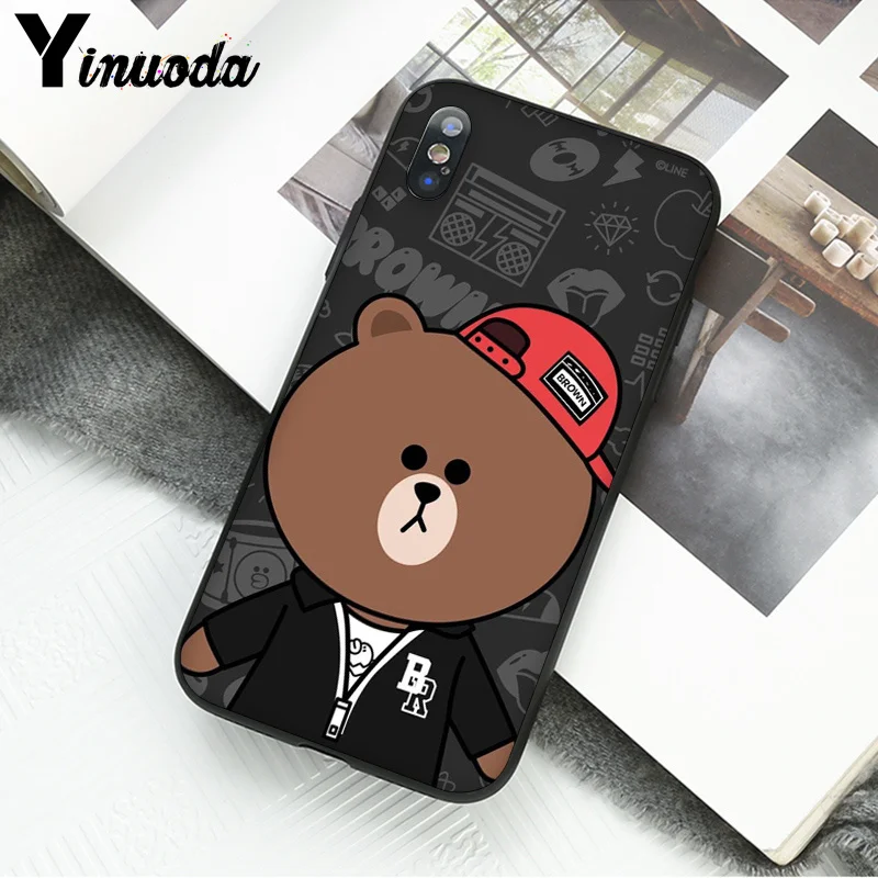 Yinuoda line friends Customer высококачественный чехол для телефона для iPhone 6S 6plus 7plus 8 8Plus X Xs MAX 5 5S XR