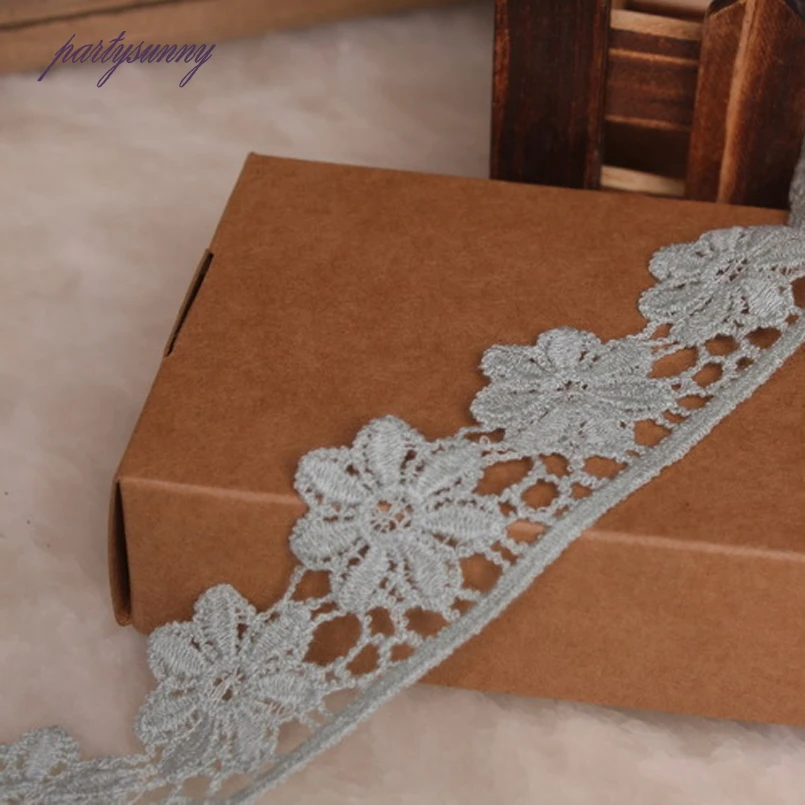 PF 5 Ярдов/серия 4 см Вышивка Кружевной Отделкой Цветок Гипюр Швейные Аксессуары