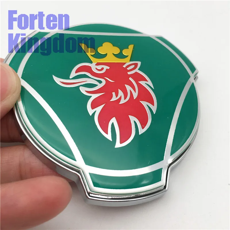 Forten Kingdom 1 шт. для Scania Griffon логотип 80 мм ABS грузовик на заказ зеленый красный передний гриль решетка капота эмблема значок 1401610