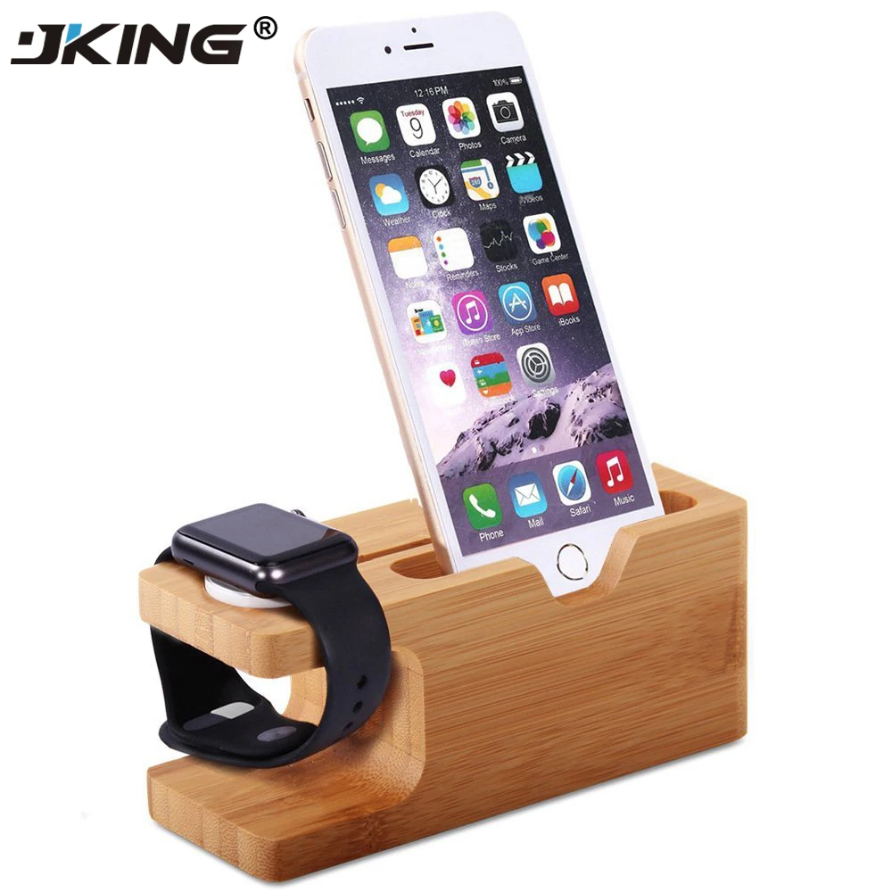 Зарядная док станция из бамбукового дерева для iPhone x xs xr samsung HUAWEI Apple Watch Iwatch Smartwatch