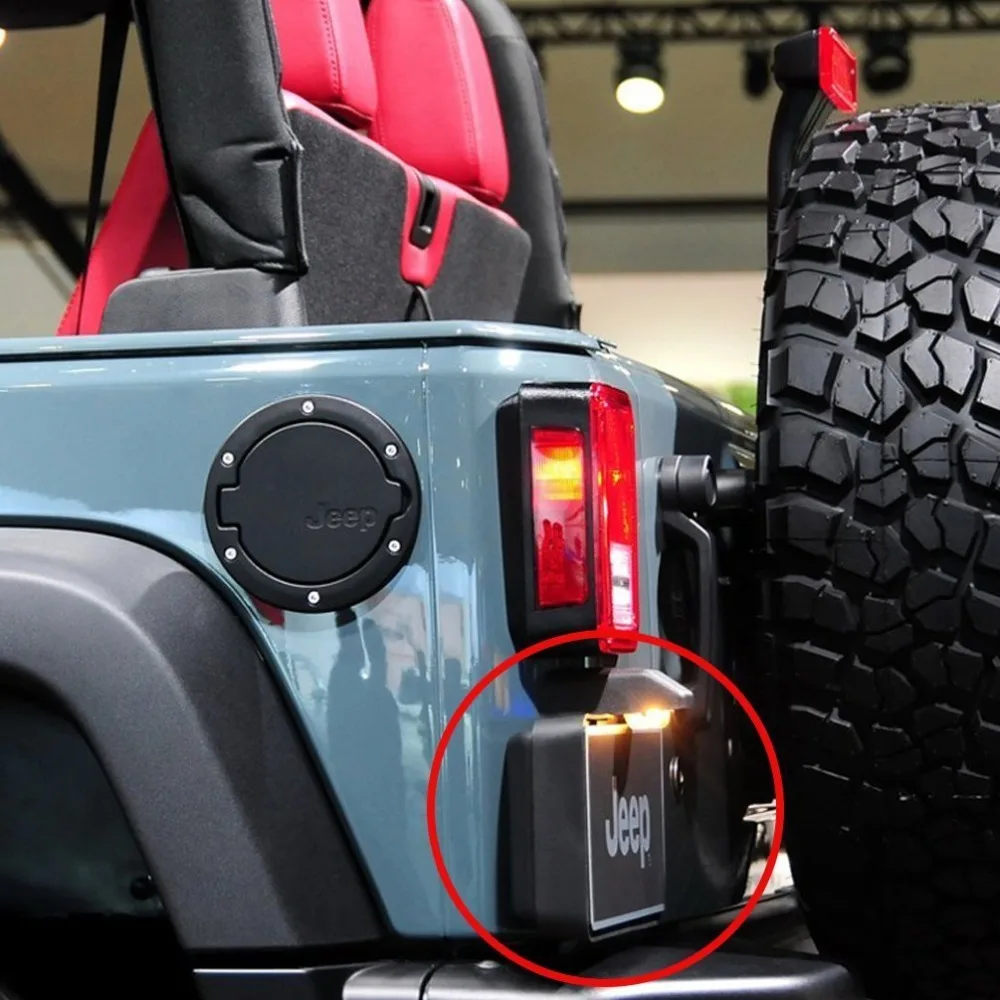 Черный держатель для заднего номерного знака кронштейн Jeep Wrangler JK 2007 2016 Монтажный