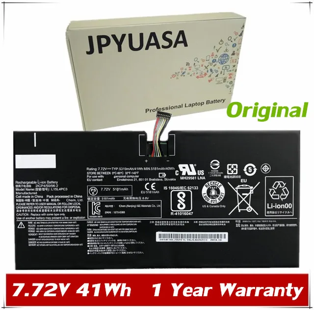 7XINbox 7 72 V 5319mAh 41Wh оригинальный L15M4PC3 L15L4PC3 Аккумулятор для ноутбука Lenovo MIIX 720 MIIX5 Pro 5