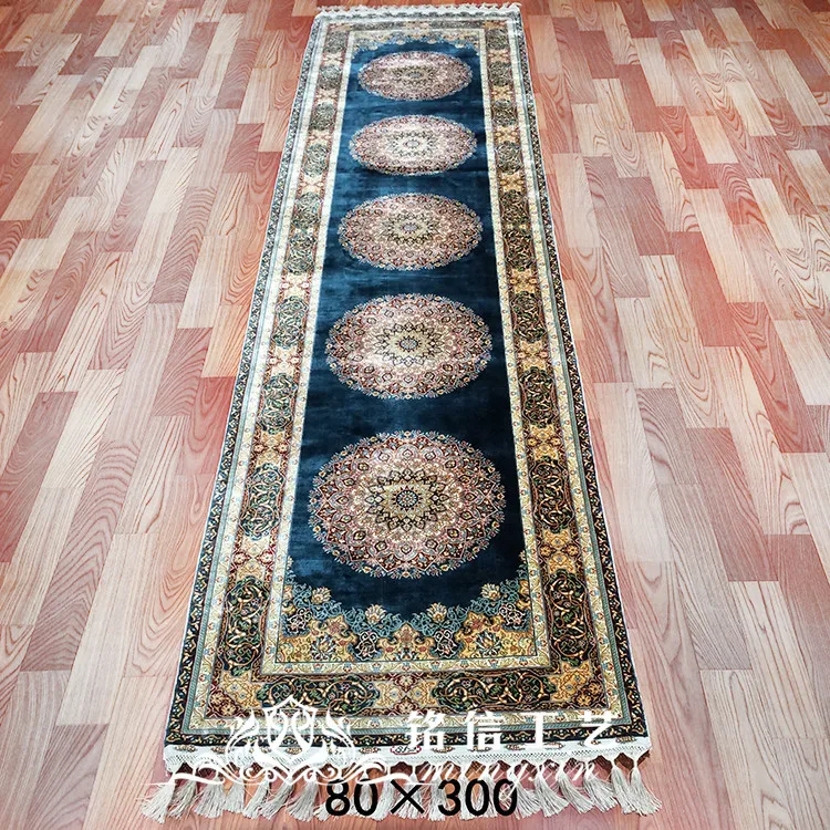 2 5 &quotx 10&quot ручной работы длинный шелковый ковер декор для салона | Дом и сад