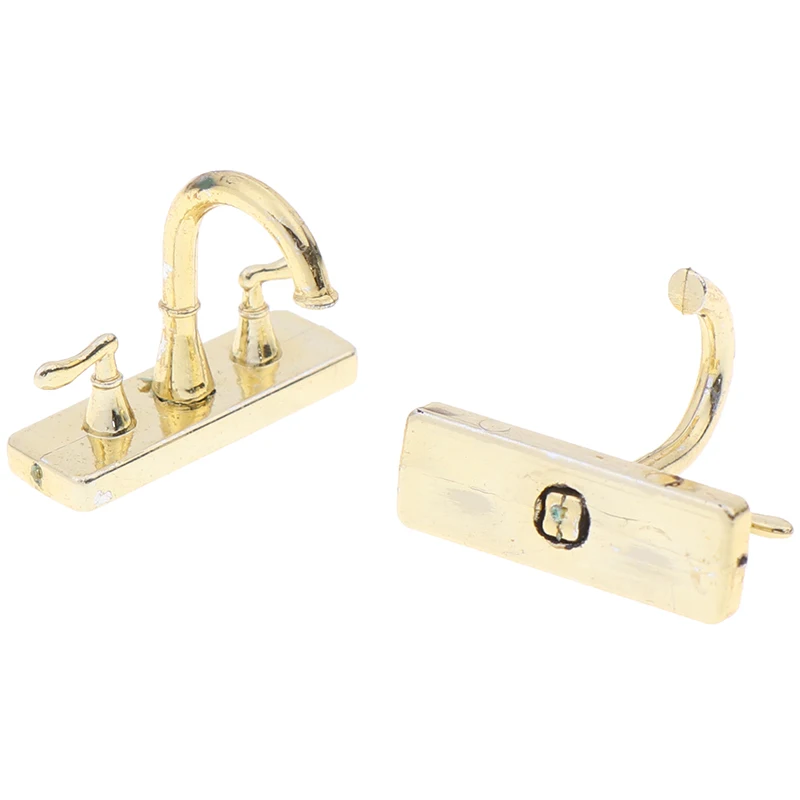 2 шт. кукольный дом Миниатюрный смеситель имитационная модель игрушки 1:12