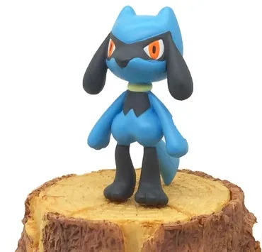 4 см Riolu Fennekin Torchic Chespin аниме мультфильм экшн и игрушки Фигурки Коллекция Модель игрушки Кен Ху магазин pks - Цвет: Светло-зеленый