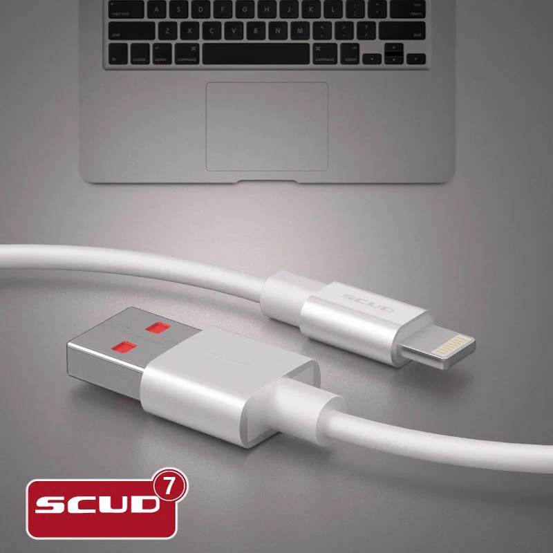 Scud USB charger cables fast charge mobile phone cables for iphone X 6 6S 7 7S 8 8S plus LED light 2A stable current USB cables