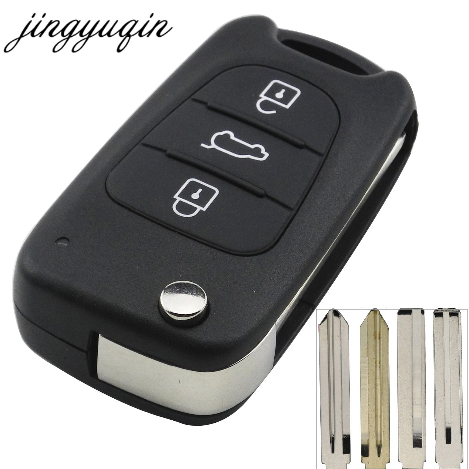 Jingyuqin 20 шт./лот 3 кнопочный откидной Чехол для дистанционного ключа Hyundai I30/IX35 Accent Kia