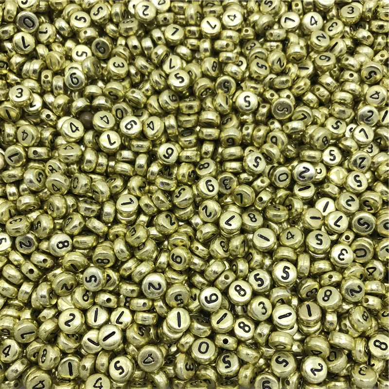 03 4x7mm 100 шт Смешанные цифры 1-9 акриловые бусины Подвески браслет ожерелье для бусина для изготовления украшений аксессуары - Цвет: 03 4x7mm