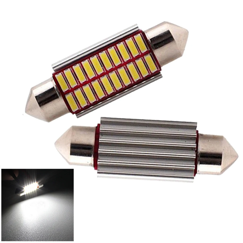 YSY гирлянда 31/36/39/41 мм 12SMD 4014 Клин Светодиодный лампочки CANBUS Error Free C10W C5W зеркало