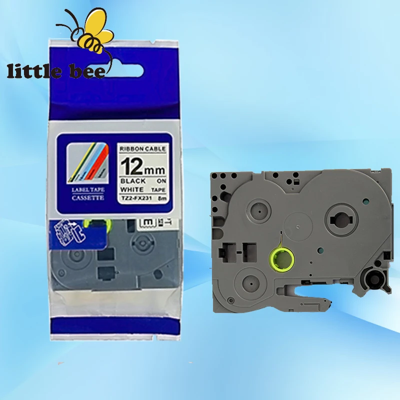 Совместимость с TZ label tze tz Tze231 tz231 231 12 мм * 8 м черный на белом Tze P touch|tze 231|label maker