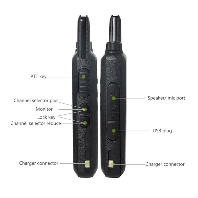 4pcs mini walkie talkie two way radio station wln kd c1 for ham radio mobile cb transceiver long range better baofeng bf 888s free global shipping