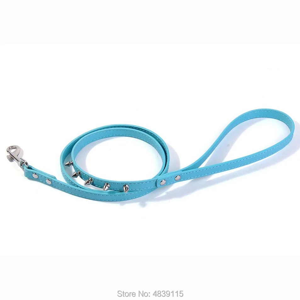 Поводки из искусственной кожи для собак 20 шт./лот украшенные заклепками на