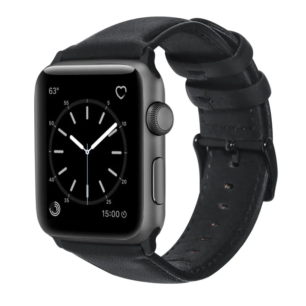 Ремешок из натуральной кожи для Apple IWatch 38 мм 42 сменный ремешок с нержавеющими