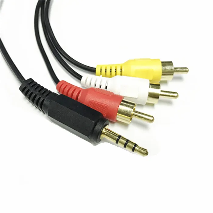 1.5mtr 3mtr 5mtr 10mtr длинная версия 3 5 мм аудиоразъем к 3rca штекеру для ТВ приставки av