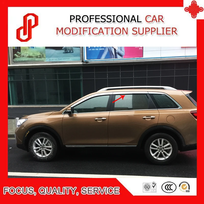 

High Quality ABS plating decorative trim vent shade rain sun wind deflector window visor for KX7 2018-2019