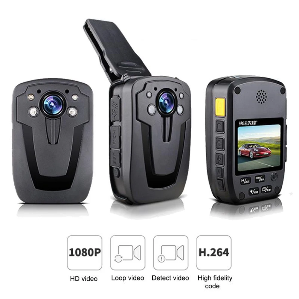 D900 64 Гб полицейская камера Full HD 1080P DVR IR Hands Free с эффектом потертости видеокамера