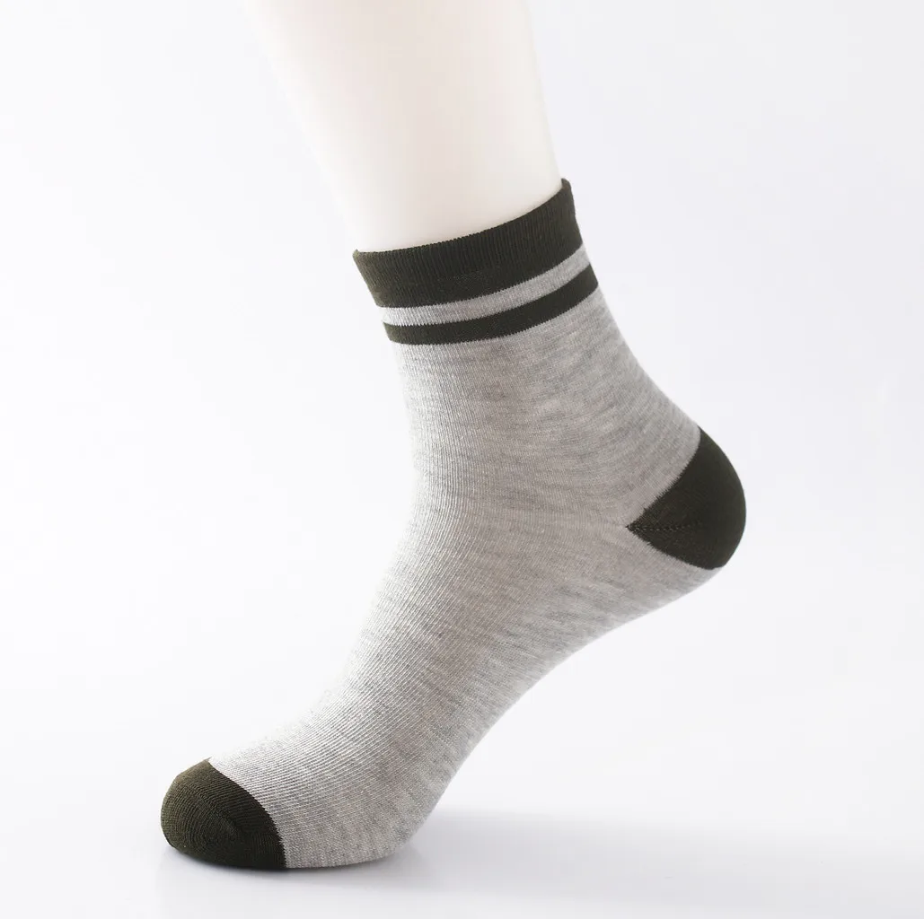 Calcetines Tobillero Hombre 1 пара мужские неэластичные 100% чистый хлопок носки цвета хаки