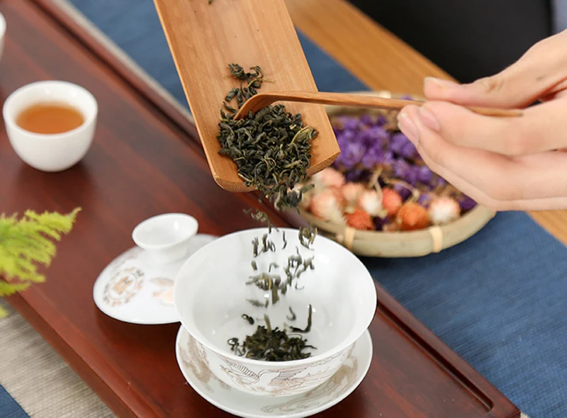 Изысканный чайный сервиз Gaiwan с изображением китайских цветов и птиц фарфоровый