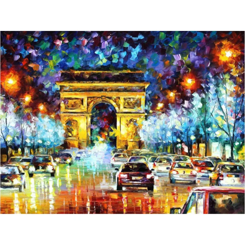 Arc de Triomphe Street ручная работа краска высокое качество холст Красивая краска ing по номерам Сюрприз подарок большое удовлетворение