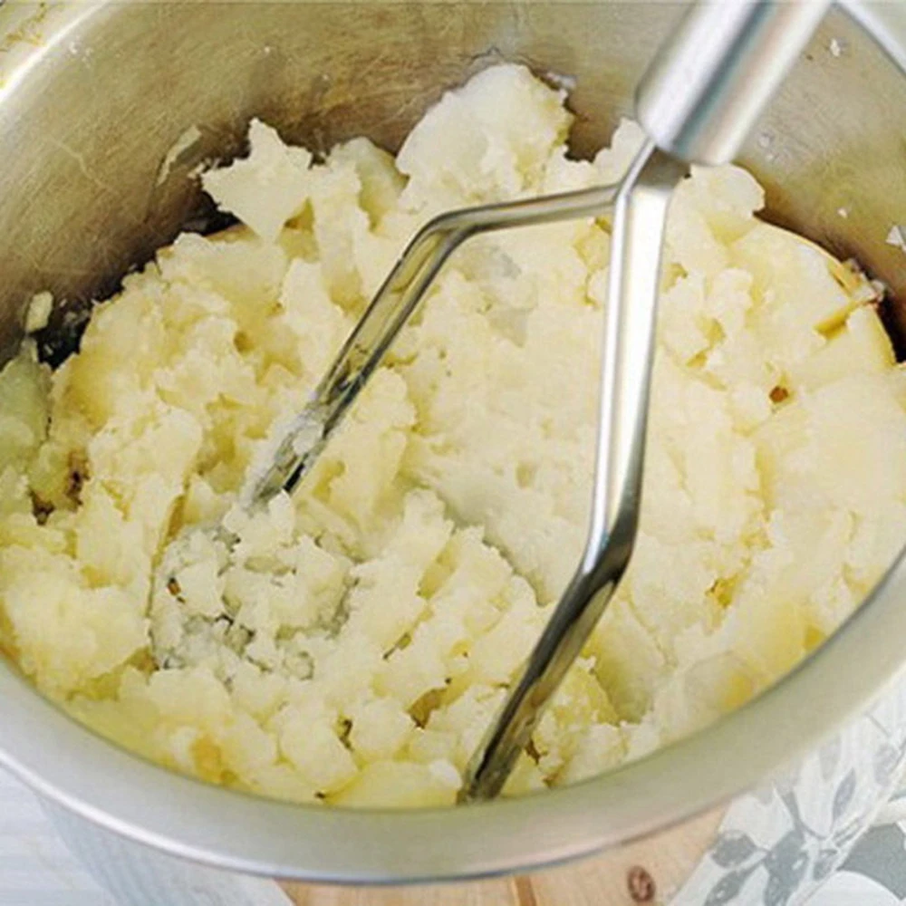 PFashion Salad Potato Crusher DIY Egg Vegetable Baking Stainless Steel Masher Kitchen P | Дом и сад
